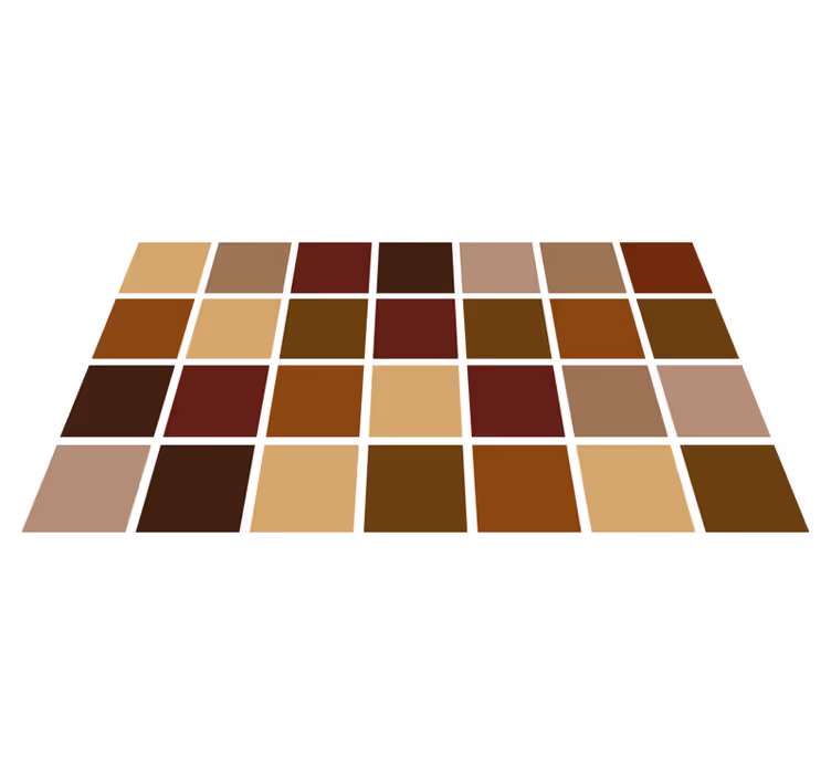 Tappeto vinile bagno blocchi di colore caldi - TenStickers