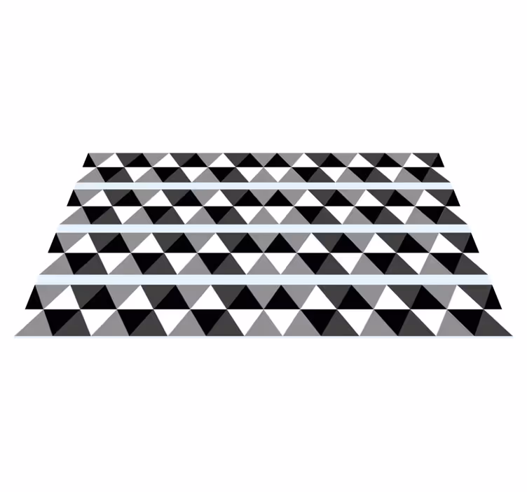 Tappeto vinile geometrico modello a triangolo grigio - TenStickers