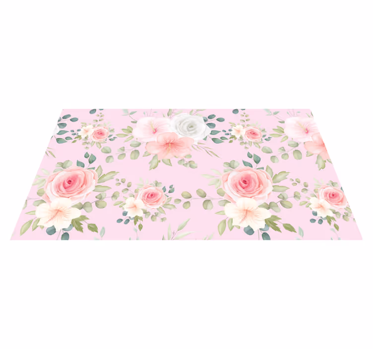 Tappeto vinile fiori grazioso fiore - TenStickers