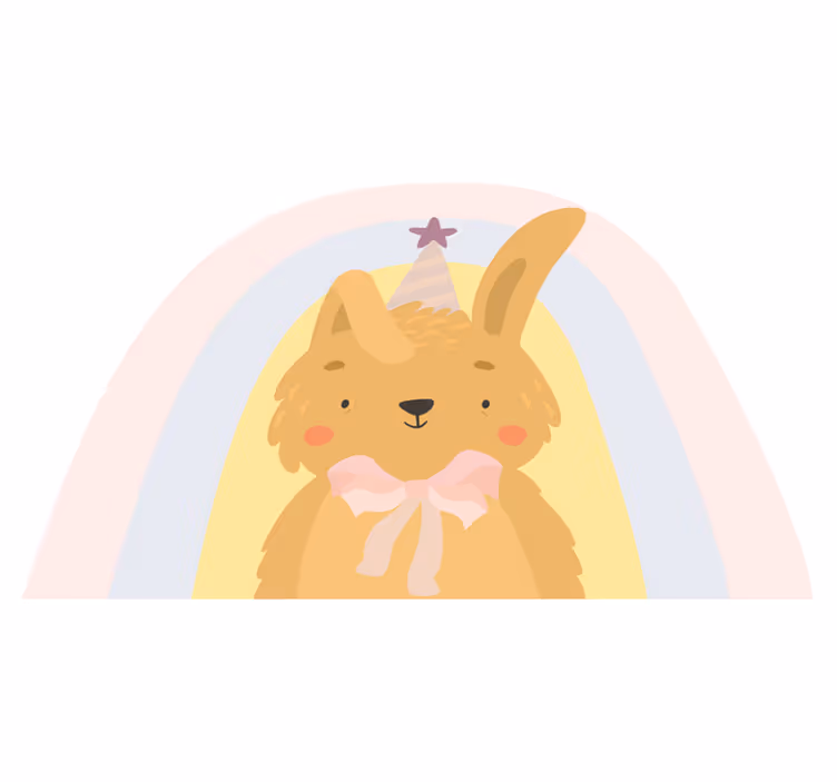Tappeto vinile per bambini con illustrazione coniglietto - TenStickers