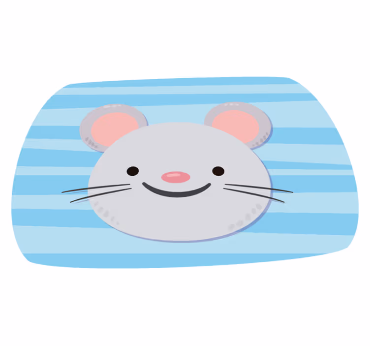 Tappeto vinile per bambini faccia di topo carina - TenStickers