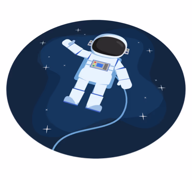 Tappeto vinile per bambini ricerca cosmonauta - TenStickers