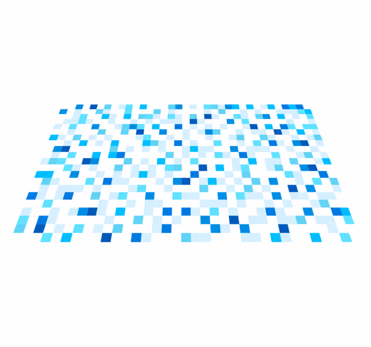 Tappeto vinile piastrelle motivo a mosaico blu - TenStickers
