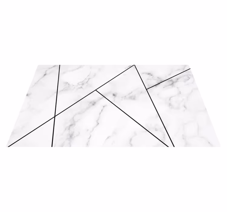 Tappeto vinile effetto marmo motivo grigio - TenStickers