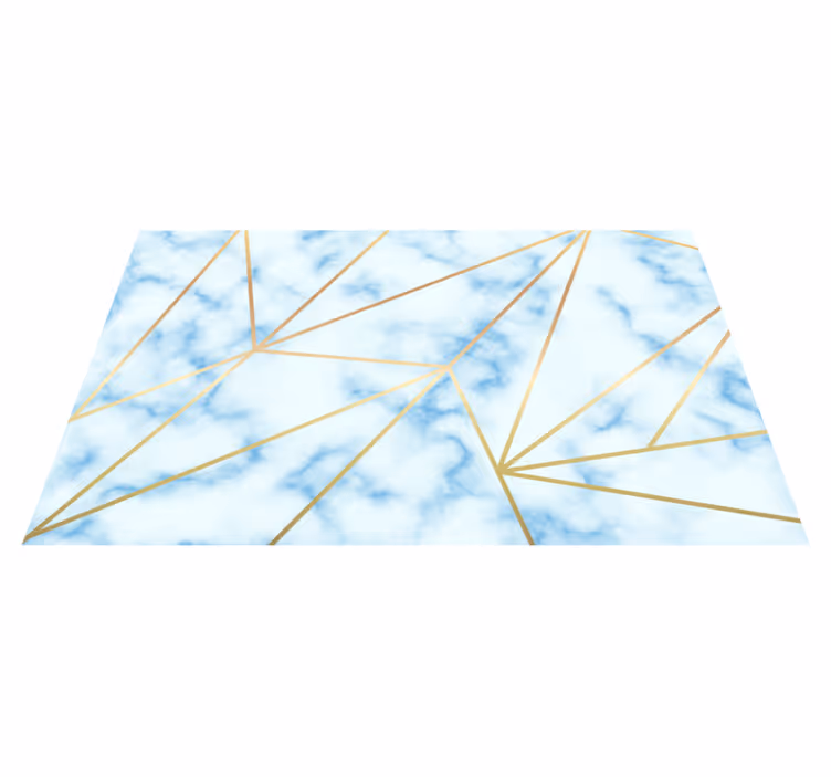 Tappeto vinile effetto marmo motivo geometrico elegante - TenStickers