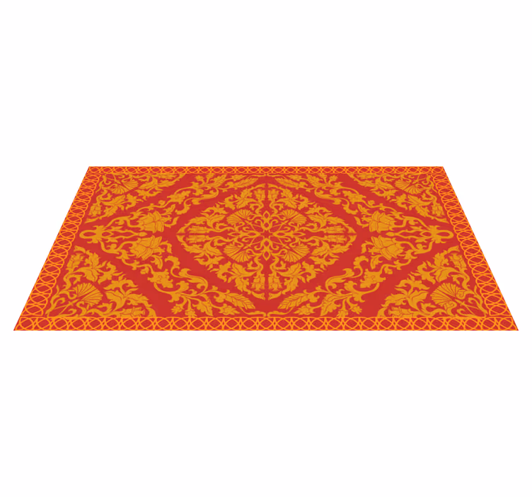 Tappeto vinile Mandala intricato elemento floreale - TenStickers