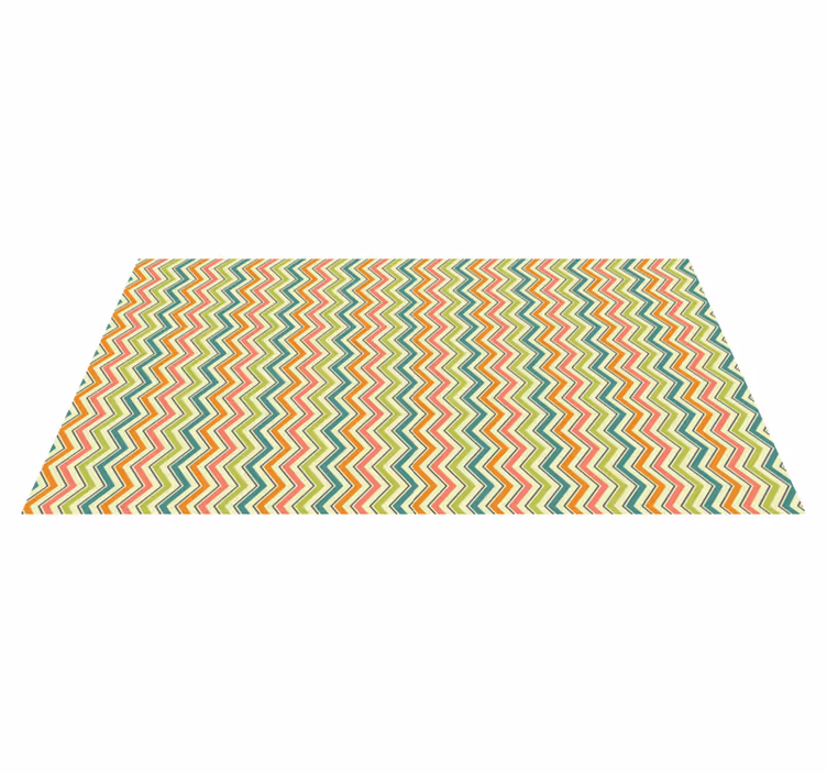 Tappeto vinile geometrico motivo zigzag chevron - TenStickers