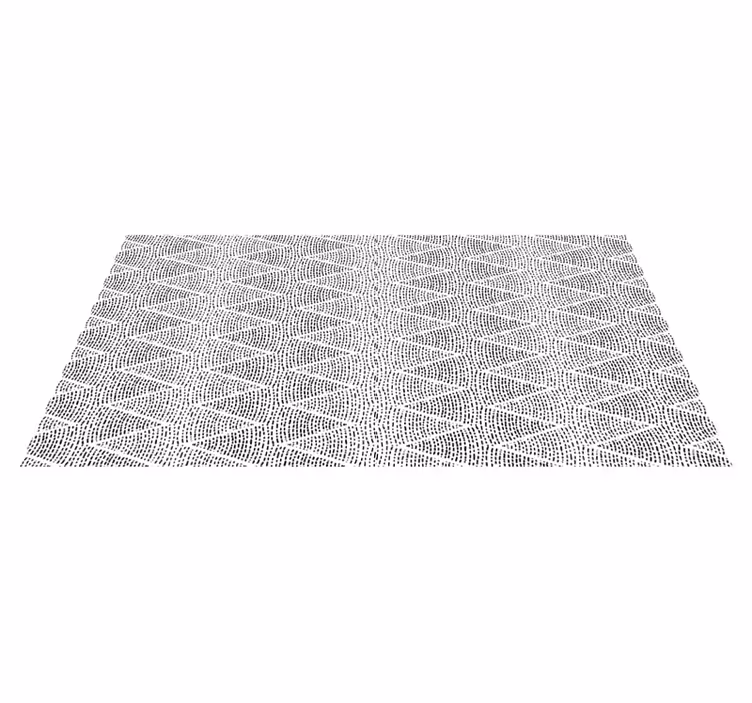 Tappeto vinile nordico onde nere triangolari - TenStickers
