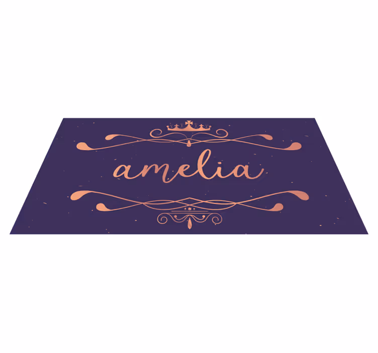 Tappeto vinile con nome personalizzato - TenStickers
