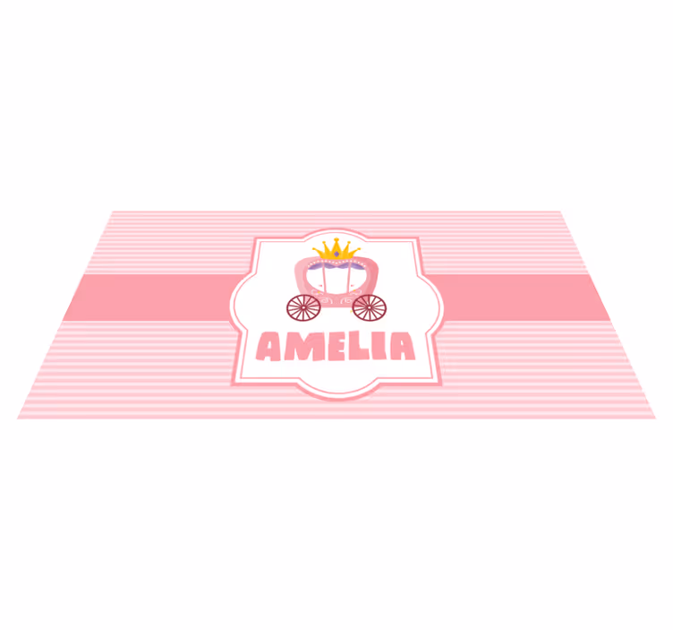 Tappeto vinile per bambini carrozza da principessa - TenStickers