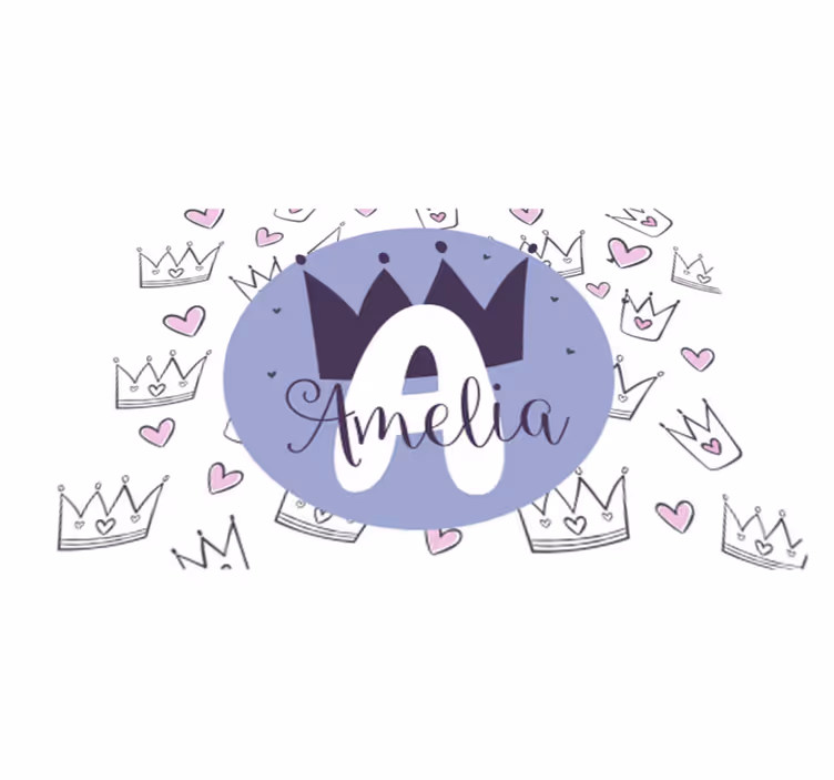 Tappeto vinile per bambini stampa corona personalizzata - TenStickers