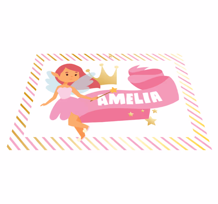 Tappeto vinile per bambini principessa fatata personalizzato - TenStickers