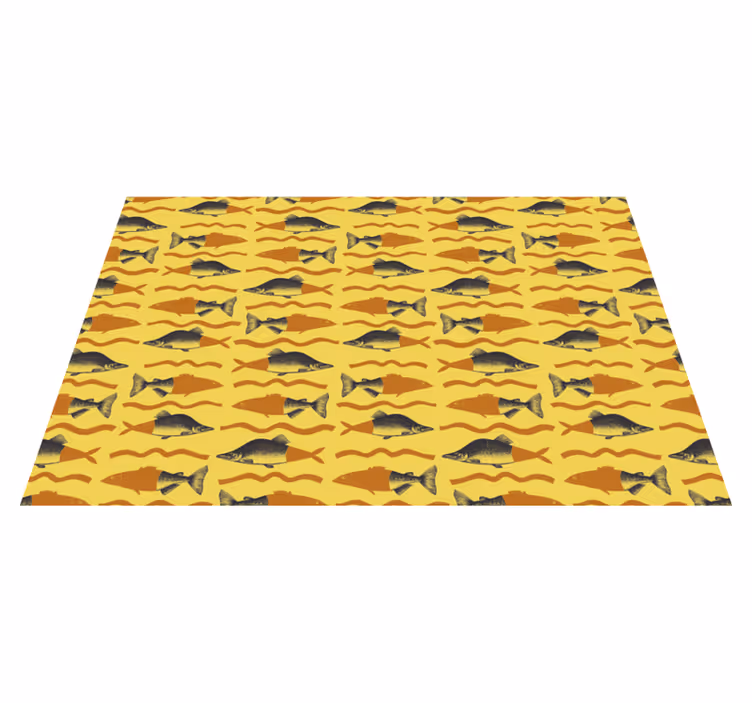 Tappeto vinile animali motivo del pesce giallo - TenStickers