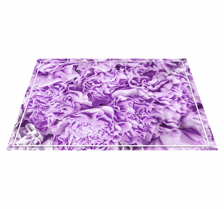 Tappeto vinile fiori fioriture viola vibranti - TenStickers