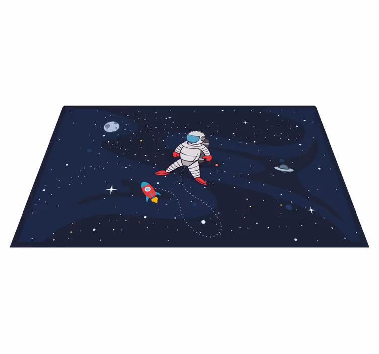 Tappetto vinile stelle viaggio celeste - TenStickers