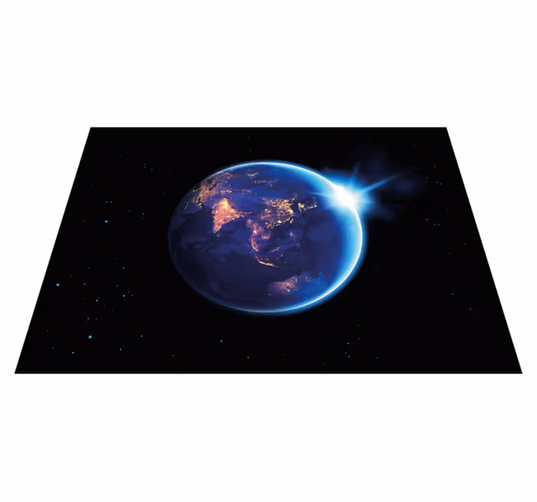 Tappeto vinile mappamondo vista del pianeta terra - TenStickers