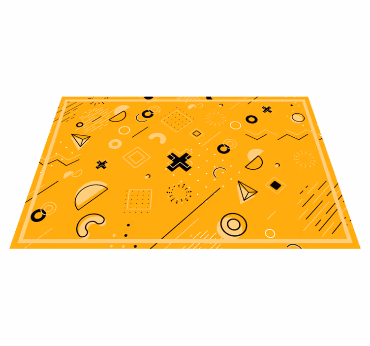 Tappeto vinile geometrico modello di forme astratte - TenStickers