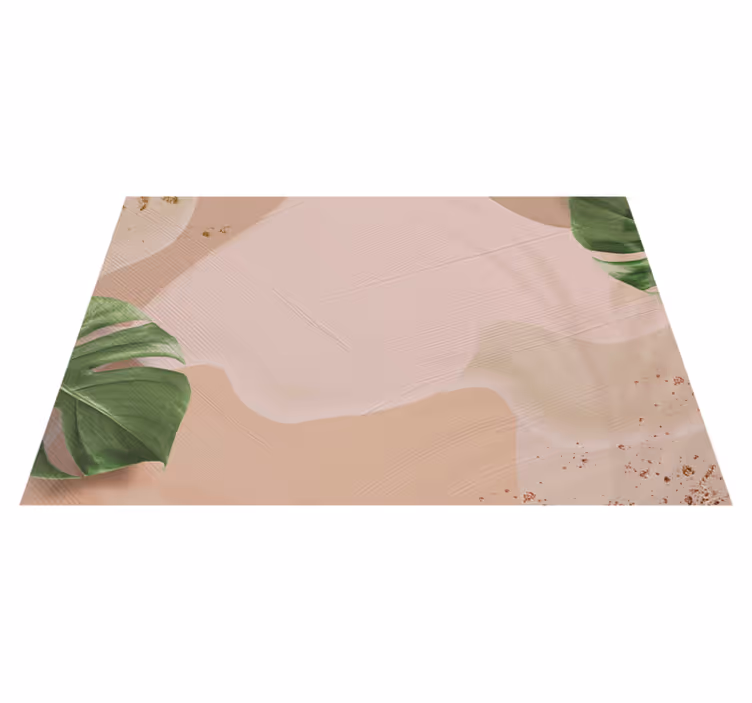 Tappeto in vinile soggiorno fard foglia tropicale - TenStickers
