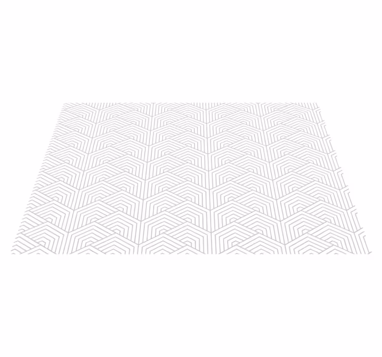 Tappeto vinile geometrico motivo esagonale grigio - TenStickers