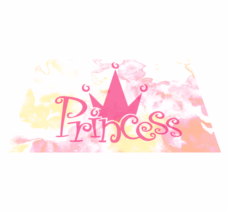 Tappeto vinile bebé tema corona da principessa - TenStickers