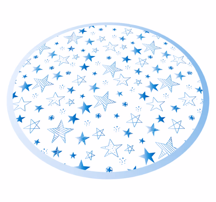 Tappeto vinile bebé motivo blu stellato - TenStickers
