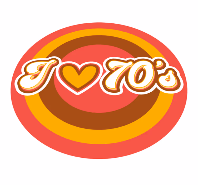 Tappeto vinile vintage simbolo d'amore retrò - TenStickers