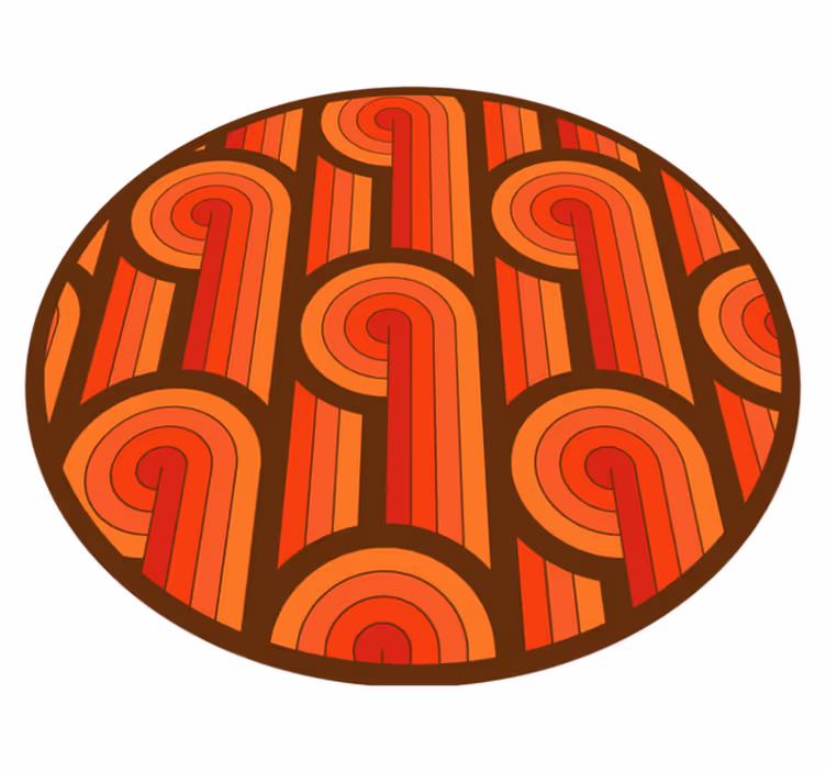 Tappeto vinile rotondo stile rotondo vintage - TenStickers