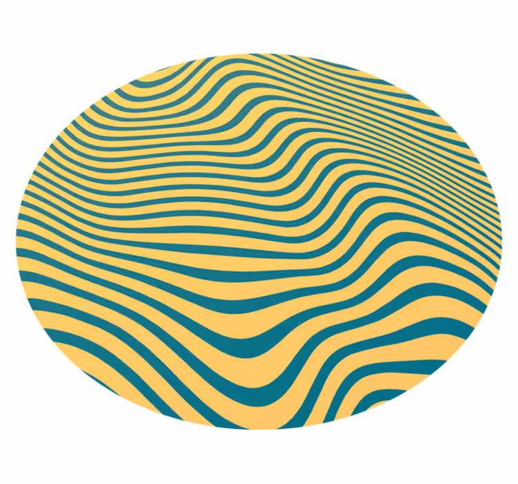 Tappeto vinile strisce concetto di linea curva - TenStickers
