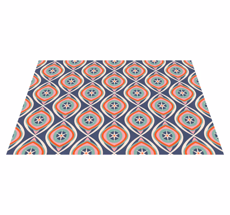 Tappeto vinile geometrico medaglione con motivo colorato - TenStickers