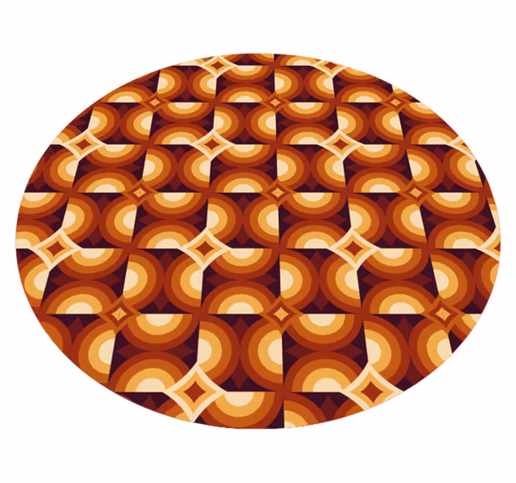Tappeto vinile geometrico motivo circolare vibrante - TenStickers