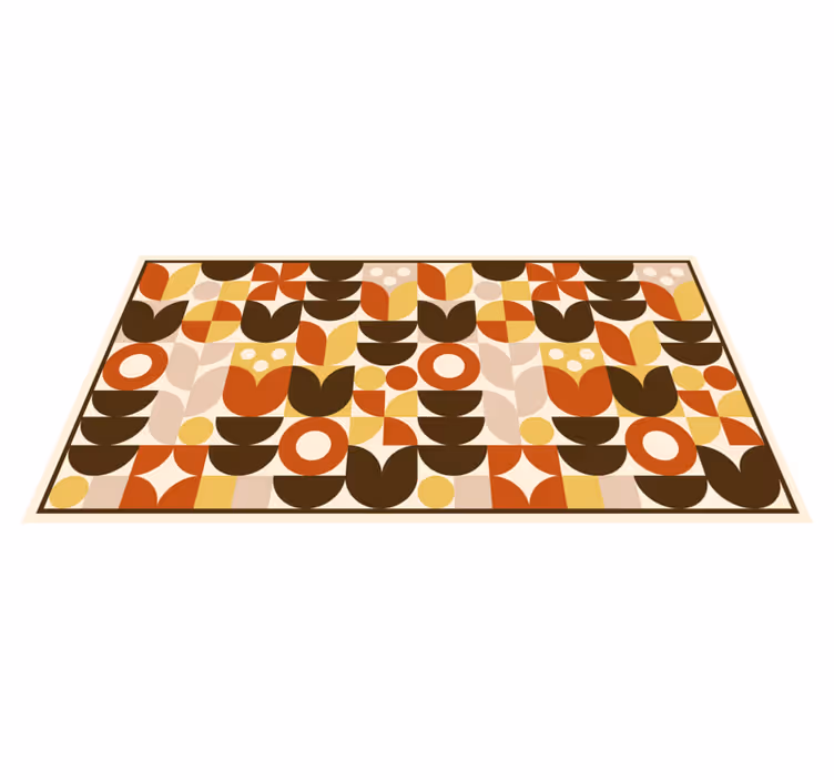 Tappeto vinile geometrico modello di forme audaci - TenStickers