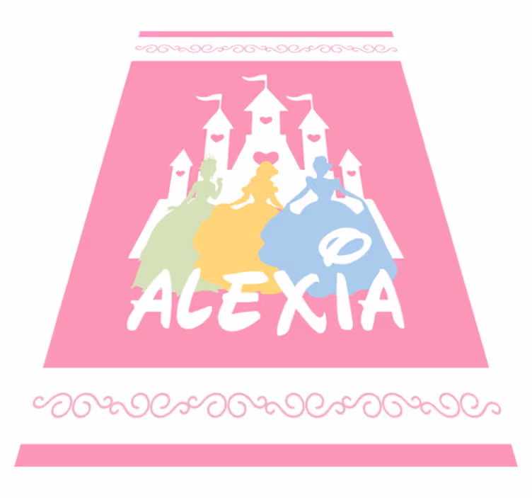 Tappeto vinile con nome castello delle fiabe - TenStickers