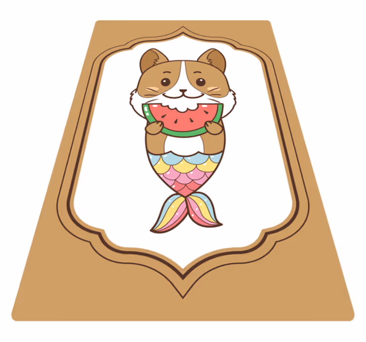 Tappeto vinile animali simpatico personaggio sirena - TenStickers
