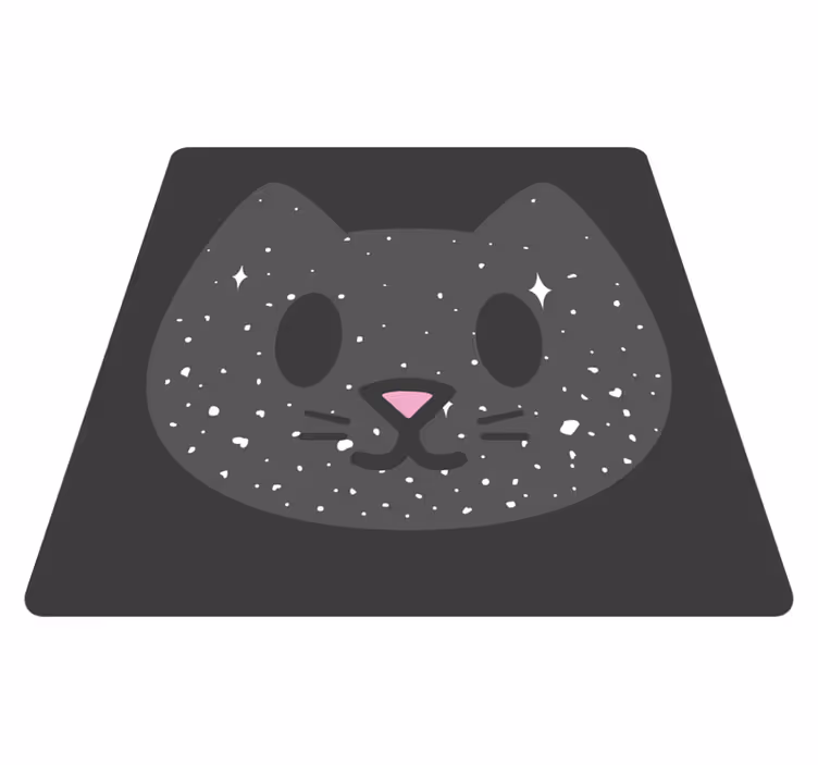 Tappeto vinile bebé faccia di gatto carina - TenStickers