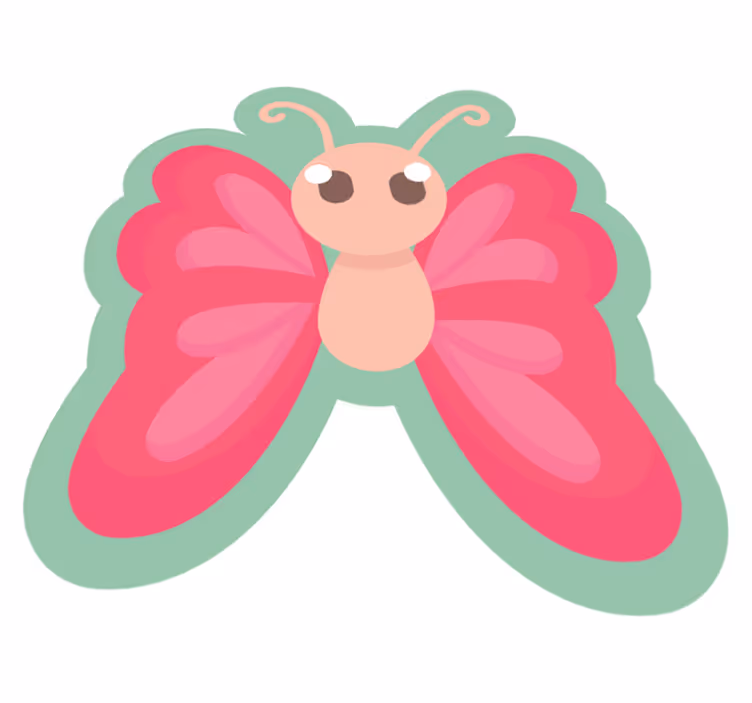Tappeto vinile per bambini fantasia di farfalla luminosa - TenStickers