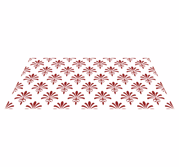 Tappeto vinile moderno motivo floreale rosso - TenStickers