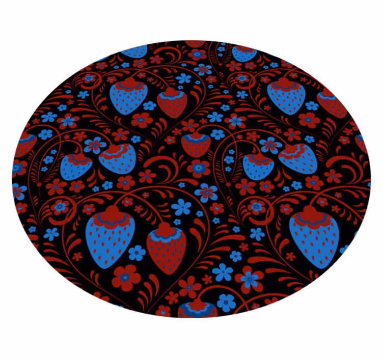 Tappeto pvc cucina composizione floreale di fragole - TenStickers