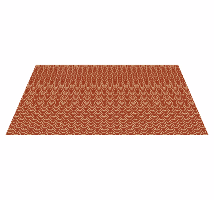Tappeto vinile geometrico motivo a onda curva - TenStickers