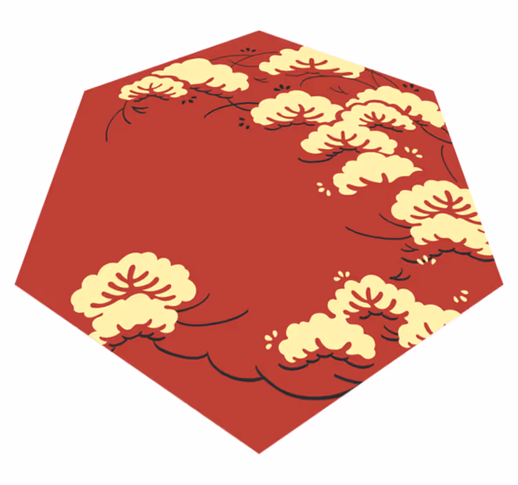 Tappeto vinile fiori motivo floreale a nuvola - TenStickers