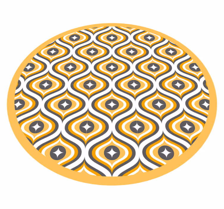 Tappeto vinile geometrico motivo gioiello sinuoso - TenStickers