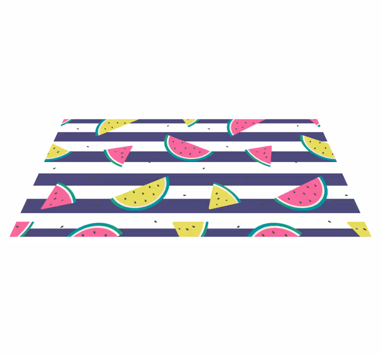 Tappeto pvc cucina motivo colorato di anguria - TenStickers