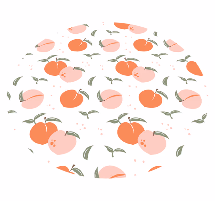 Tappeto pvc cucina modello di frutteto di pesche - TenStickers