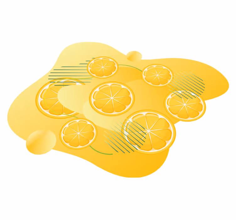 Tappeto pvc cucina vivace motivo agrumato - TenStickers