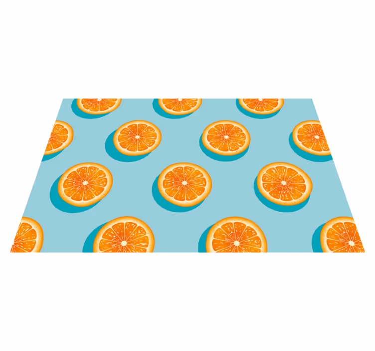 Tappeto pvc cucina motivo a fetta di agrumi - TenStickers