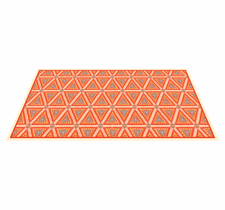 Tappeto vinile etnico elemento triangolare vivace - TenStickers