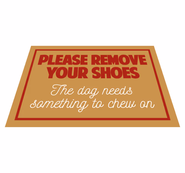 Zerbino pvc per favore togliti le scarpe - TenStickers