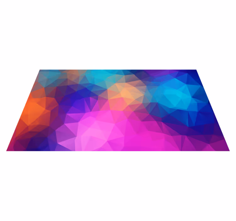 Tappeto vinile geometrico fusione colorata - TenStickers