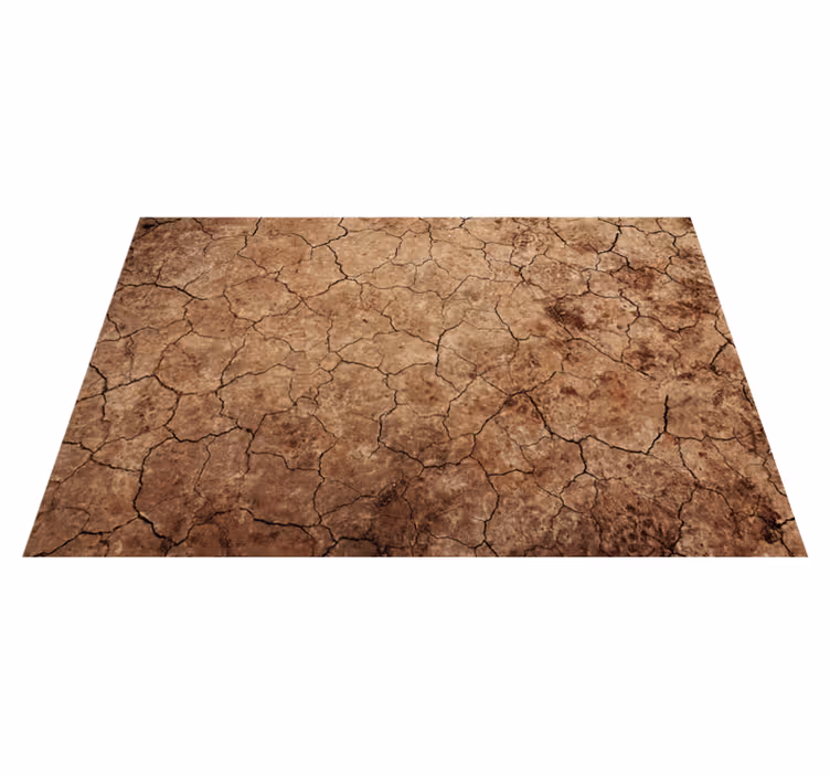 Tappeto vinile effetto pietra texture terra crepata - TenStickers