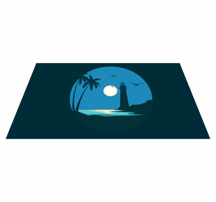 Tappeto vinile natura scena del faro costiero - TenStickers