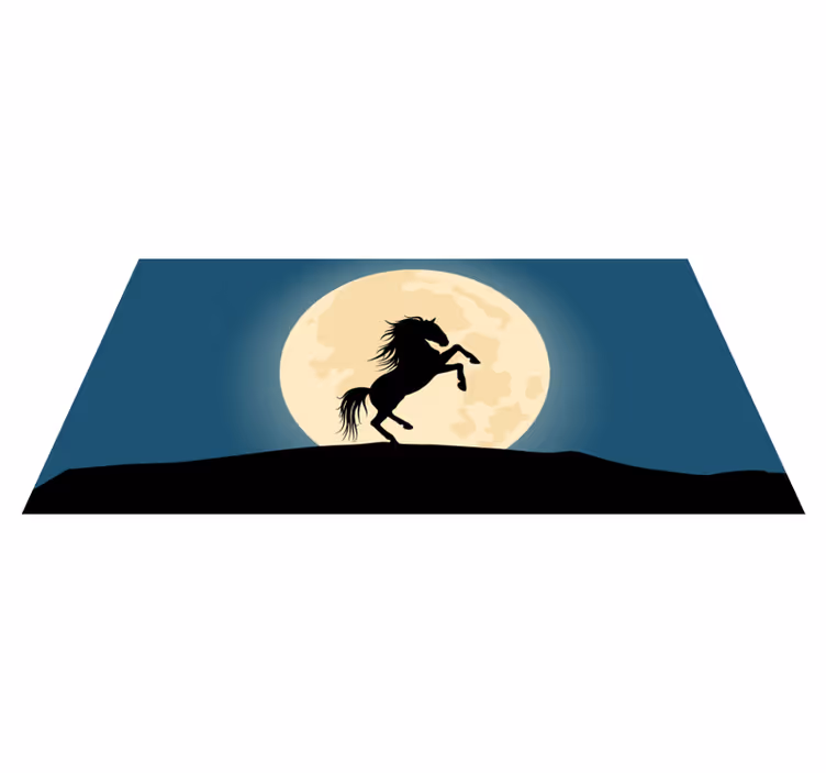 Tappeto vinile per bambini maestosa sagoma di cavallo - TenStickers